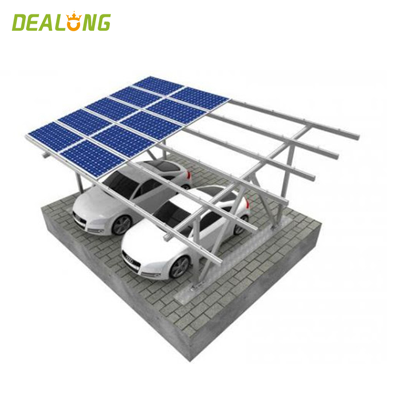 Structure d'abri de voiture à panneau solaire unique
