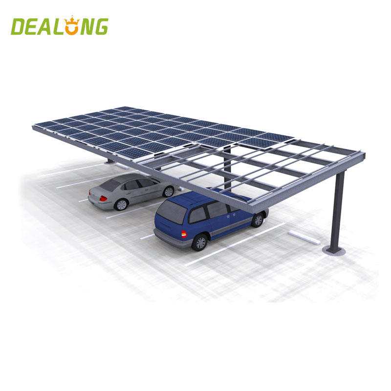 Structure d'abri de voiture à panneau solaire réglable AL6005-T5
