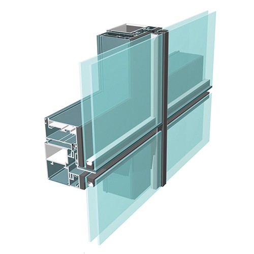 Systèmes de façade de mur rideau en aluminium de système extérieur de bâtiment
