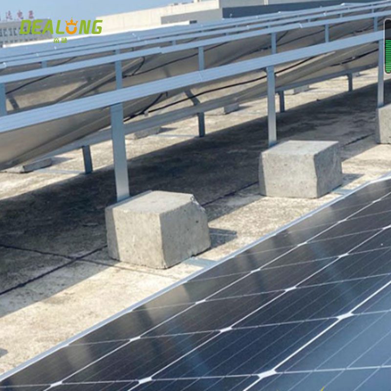 Support de toit de panneau solaire en acier galvanisé à chaud de ballast