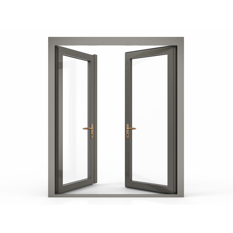 Porte d'entrée à double vitrage en aluminium/aluminium de haute qualité
