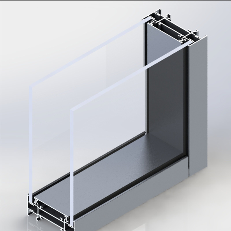 Cloison de bureau faite d'un cadre en aluminium et d'une feuille de verre ou d'aluminium avec porte à battants
