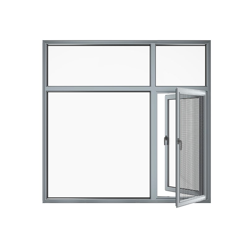 Fenêtres à battants en aluminium à une porte de style chinois avec écran
