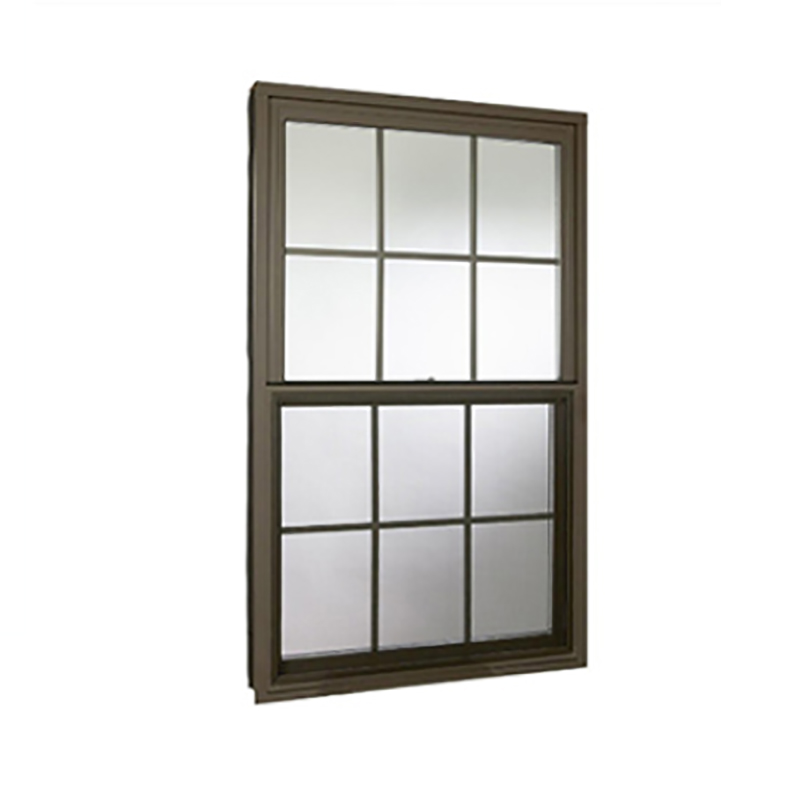 Fenêtres en aluminium inclinables et tournantes noires à la mode avec grille
