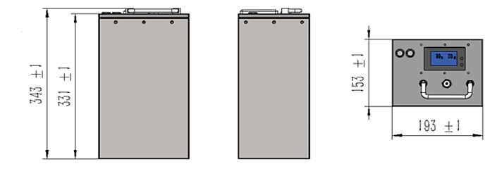 Taille de la batterie au lithium 64V28AH