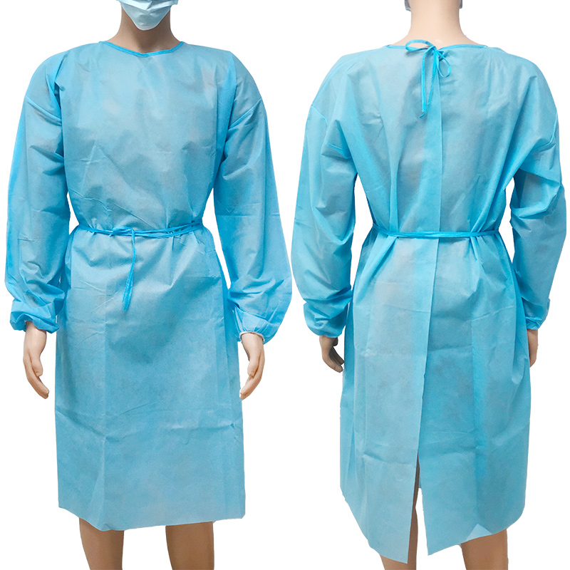 
      vêtements médicaux non tissés ou blouse d'isolation PP PE SMS
     </font></font>
