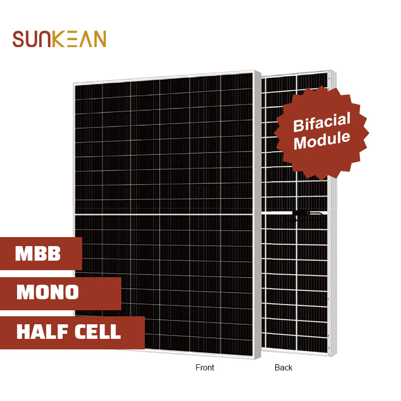 Taille de cellule 210 mm Module bifacial 545 W Panneau solaire mono 108 cellules
