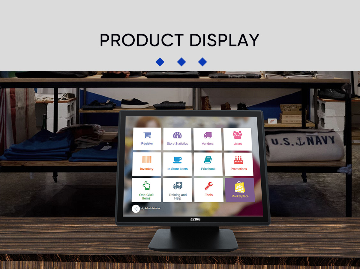 LCD tactile pour point de vente