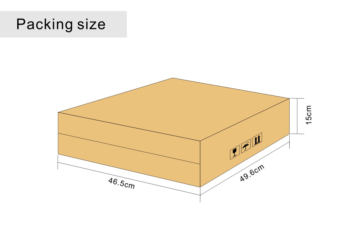Dimensions d'emballage des tiroirs-caisses avec palettes de pièces amovibles