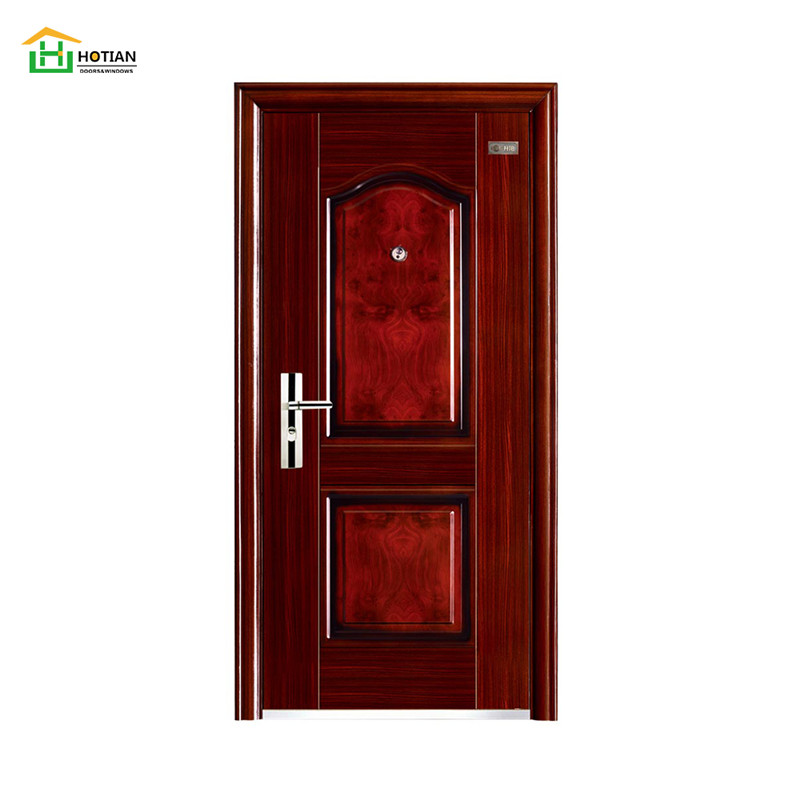 Porte d'entrée principale en acier de villa de vente chaude conception adaptée aux besoins du client porte en acier de sécurité extérieure pour la maison
