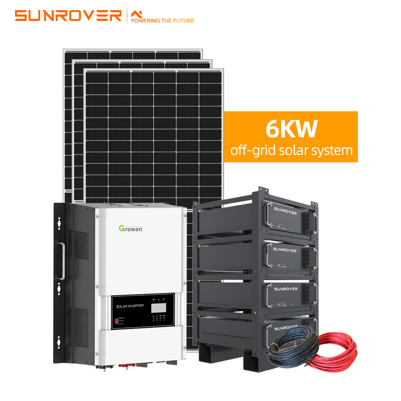 25 ans de garantie Système de panneaux solaires photovoltaïques hors réseau 6KW
