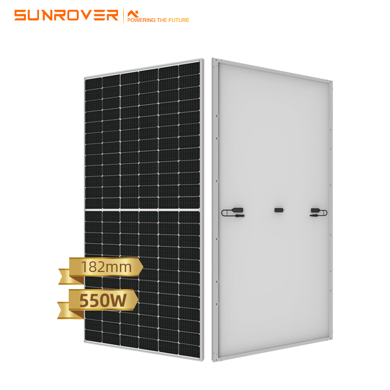 Panneaux solaires monocristallins haute performance 530w Panneau solaire 540w 550w 555w Panneaux solaires à moitié coupés
