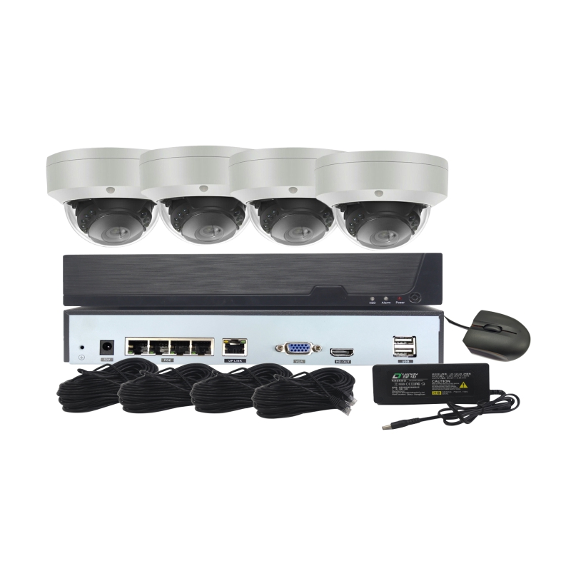 5MP Dôme 4CH CCTV NVR POE Kit