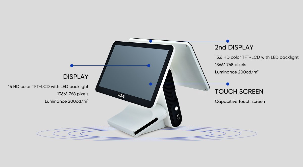 terminal pos double écran windows