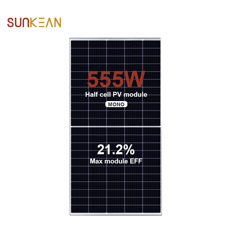 Panneau solaire mono 110 cellules 210 mm demi-coupe 555 W
