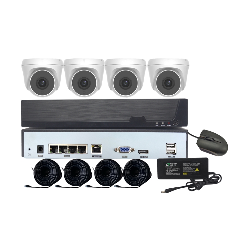 3MP Dôme 4CH CCTV NVR POE Kit
