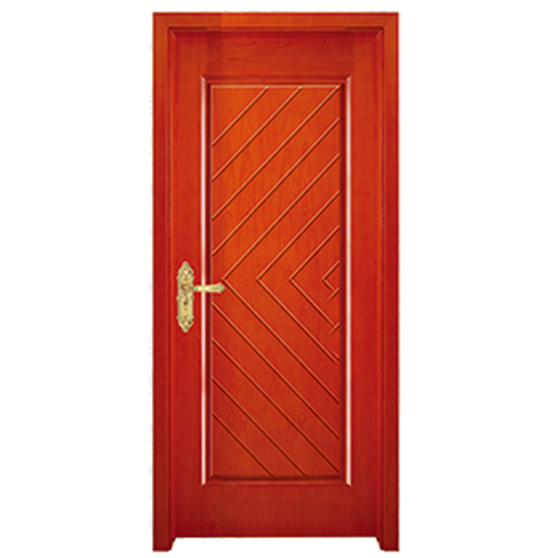 Porte en bois intérieure de bonne qualité porte principale en bois de teck de nature porte en bois insonorisée de MDF de chambre à coucher
