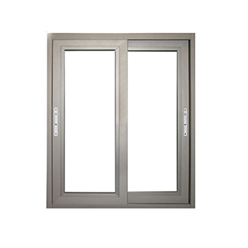 Fenêtre coulissante en aluminium gris
