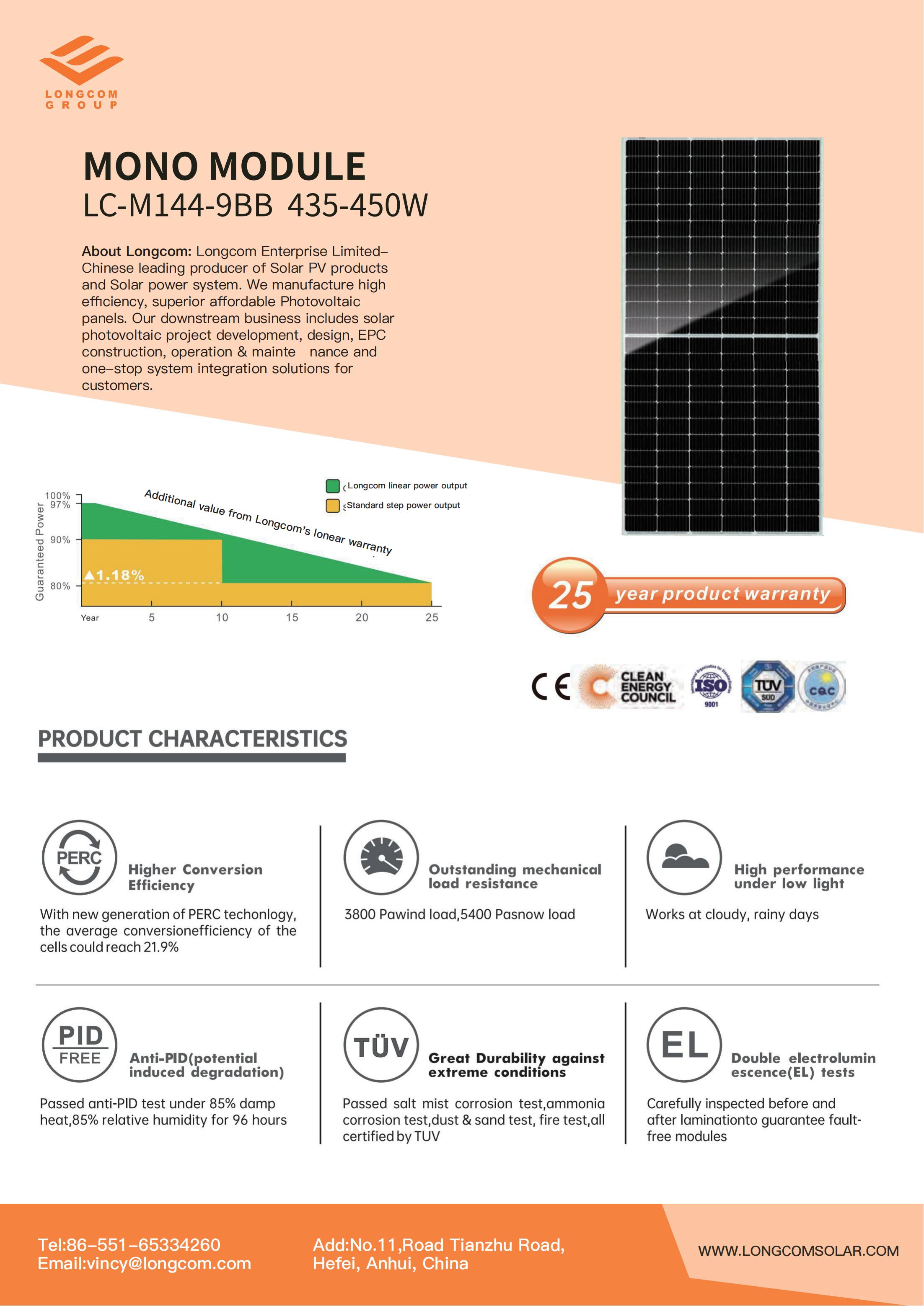 Monocristallin pour système d'alimentation solaire domestique