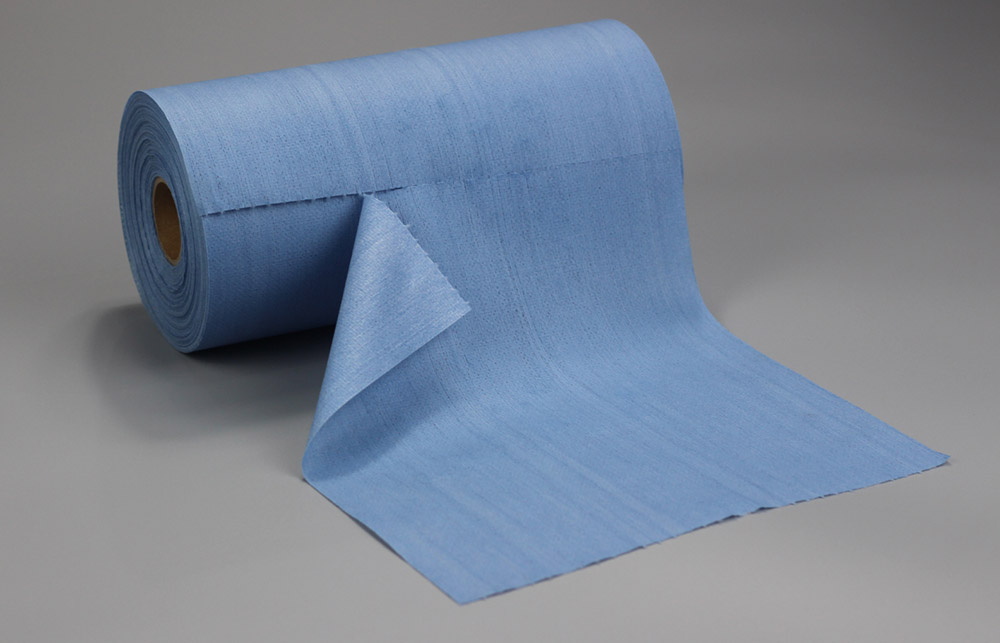 Bleu adapté aux besoins du client par petit pain de papier d'essuie-glace de nettoyage industriel non-tissé