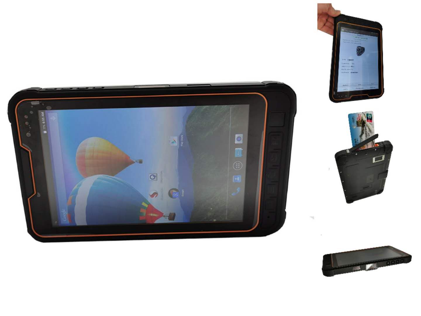 Tablette de carte à puce de puce de lecture de compteur biométrique Android IP68 robuste PDA
