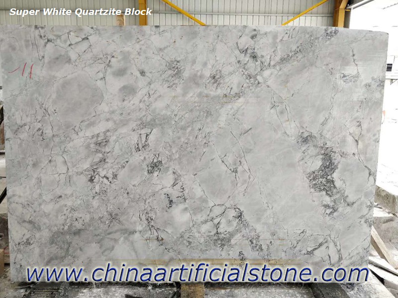 Bloc de domonite de marbre de granit de quartzite super blanc
