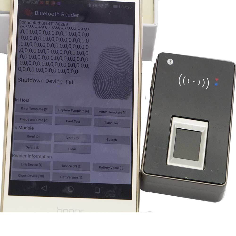 Capteur biométrique Android Bluetooth NFC