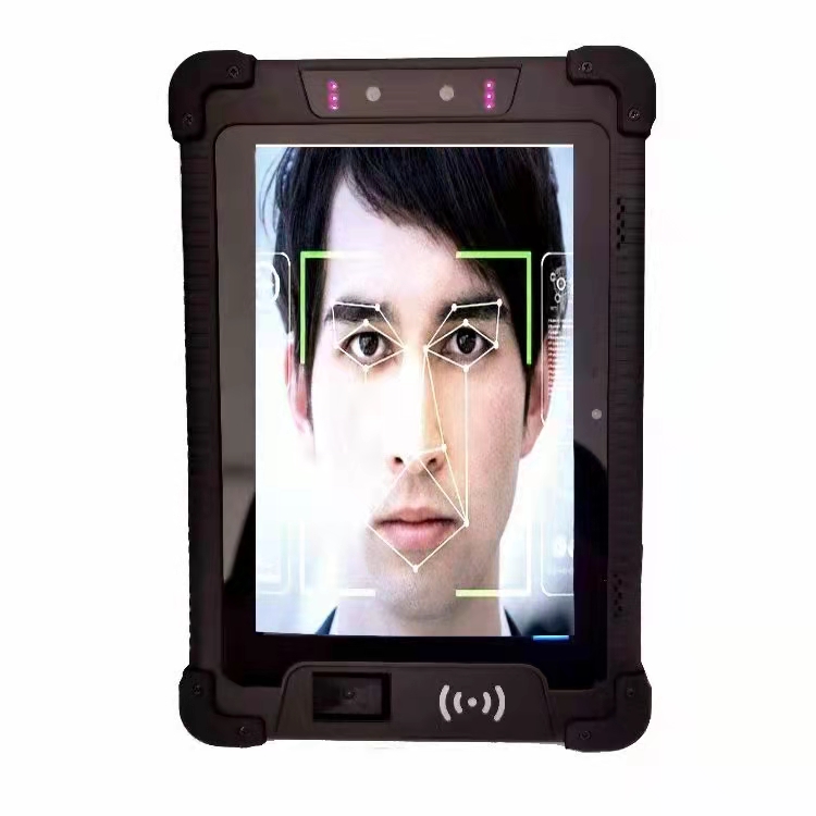 Tablette biométrique d'assistance de temps d'empreinte digitale faciale double d'USB 4G Android avec RS232 et RJ45
