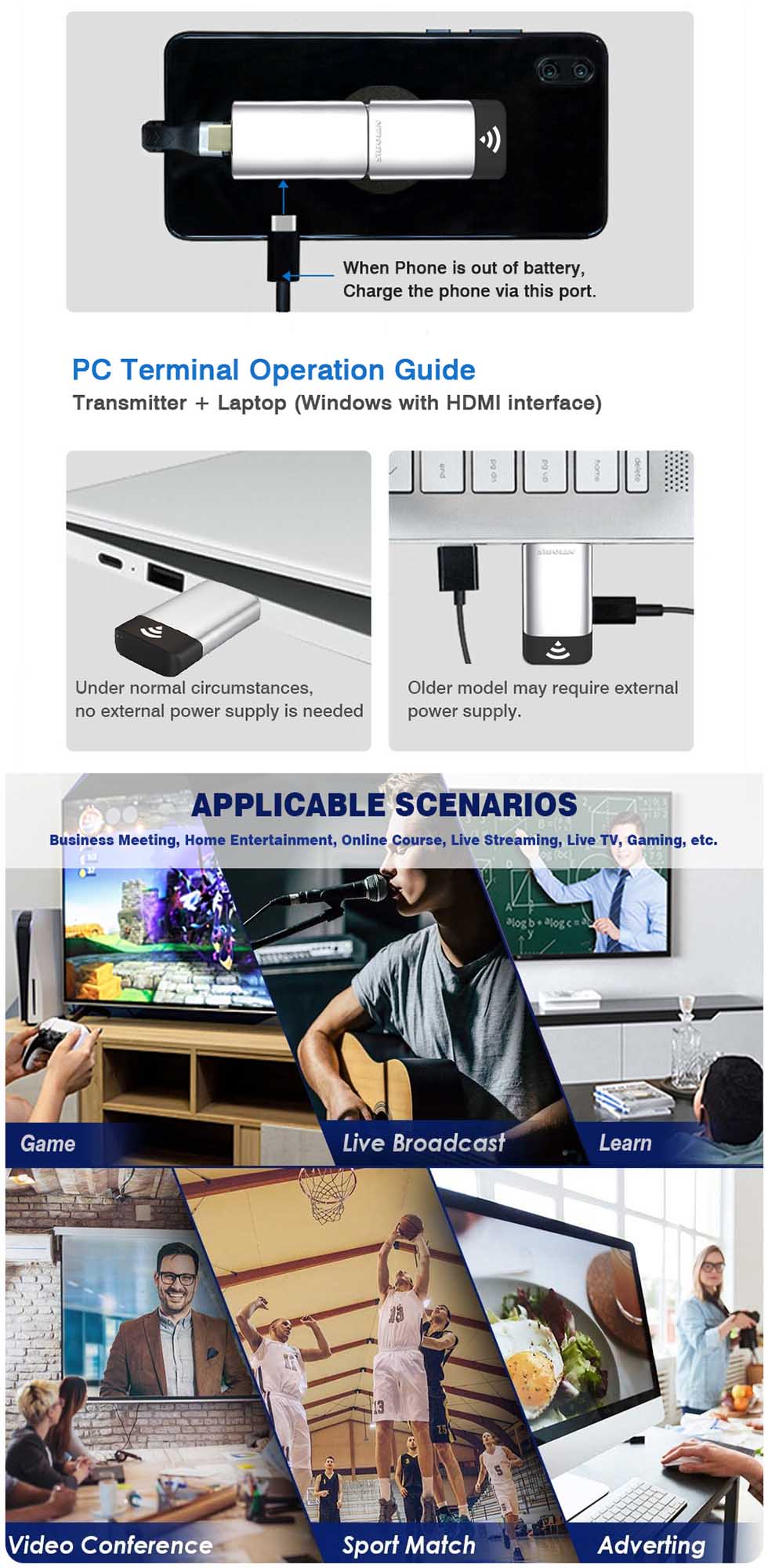 Méthode de connexion et scènes à utiliser