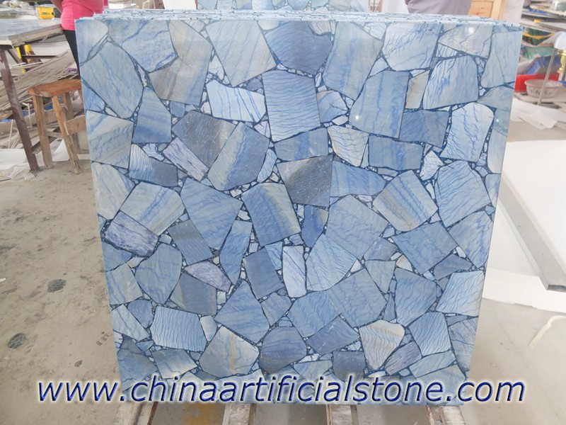 Carreaux d'aventurine bleue