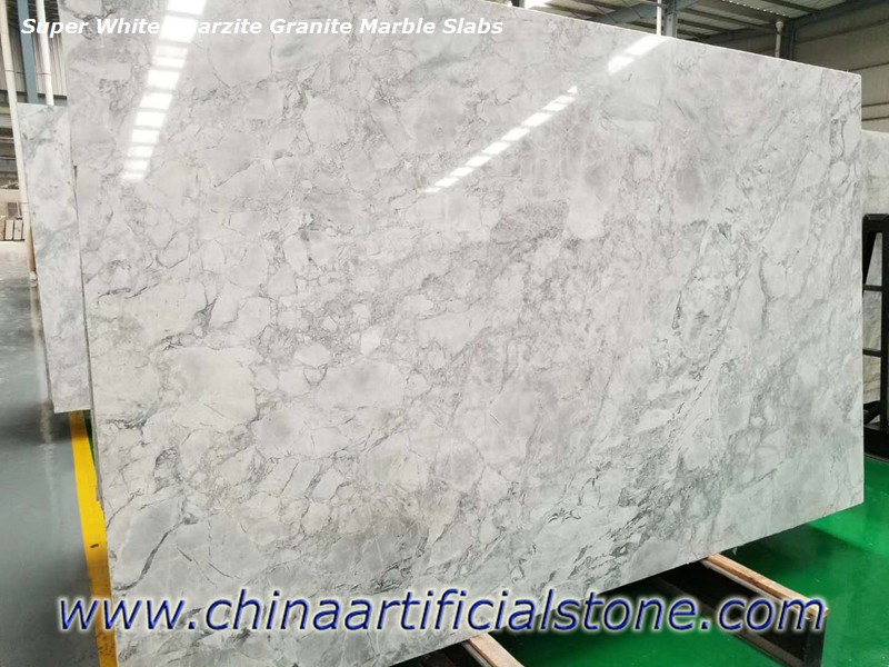 Dalles de dolomite en marbre de granit de quartzite super blanc
