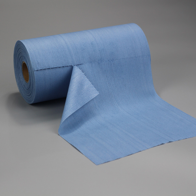 Bleu adapté aux besoins du client par petit pain de papier d'essuie-glace de nettoyage industriel non-tissé
