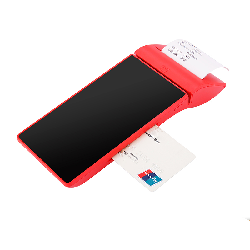Appareil de poche 4G NFC tout en un Android MPOS avec imprimante pour les banques
