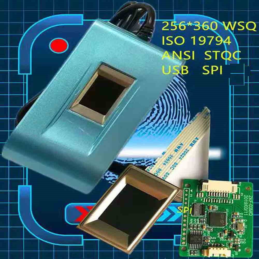 Lecteur d'empreintes digitales biométrique USB capacitif 500DPI WSQ ANSI ISO pour l'authentification