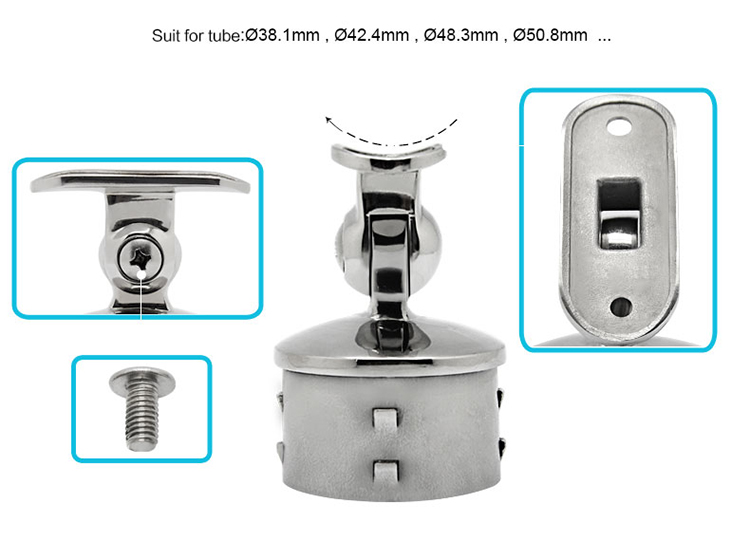 Supports de main courante en acier inoxydable