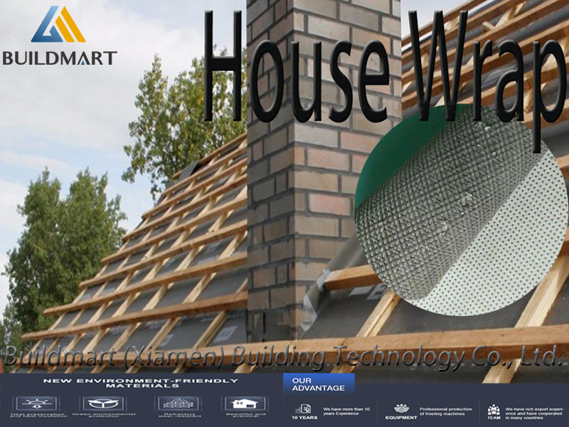 Enveloppe imperméable durable de maison imperméable de membrane imperméable respirable pour la construction
