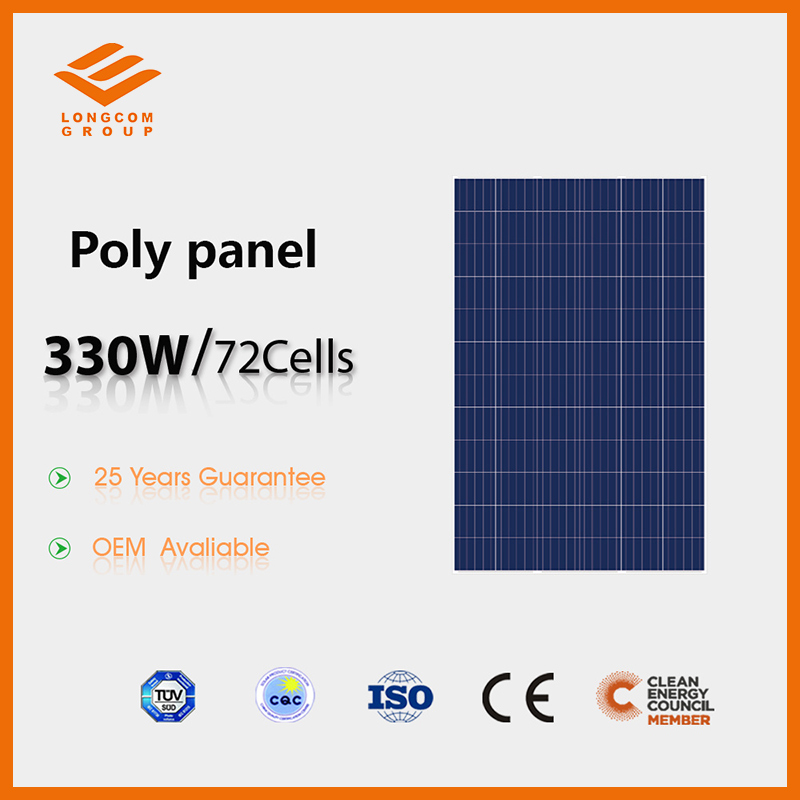 Panneau solaire à cellules solaires polycristallines