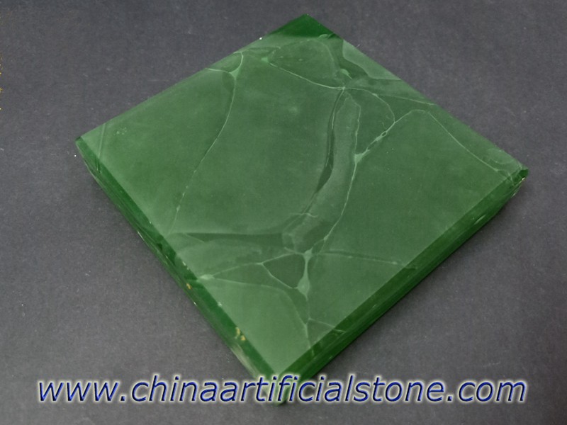 Panneaux de verre recyclé translucide vert jade JGJ-802