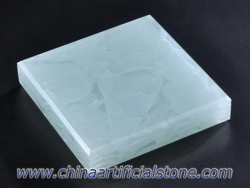 Coral Blue Jade Glass2 Surface en pierre de verre recyclée
