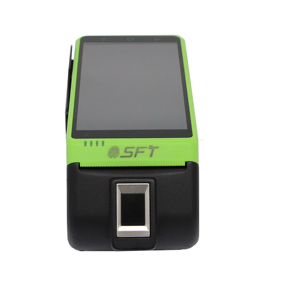 4G EMV PCI SFT FBI Terminal biométrique d'empreintes digitales Android eSim MPOS
