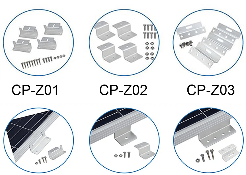 Support de système d'alimentation solaire domestique en forme de Z