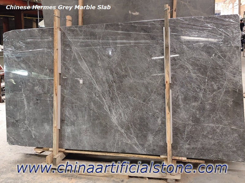 Dalles de marbre gris de Chine avec des veines blanches