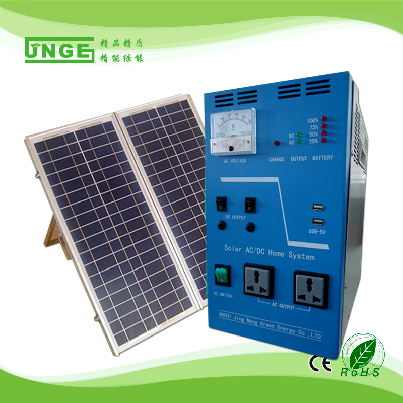 300W mini système d'alimentation solaire mobile homeuse avec panneau solaire 100w batterie 55AH
