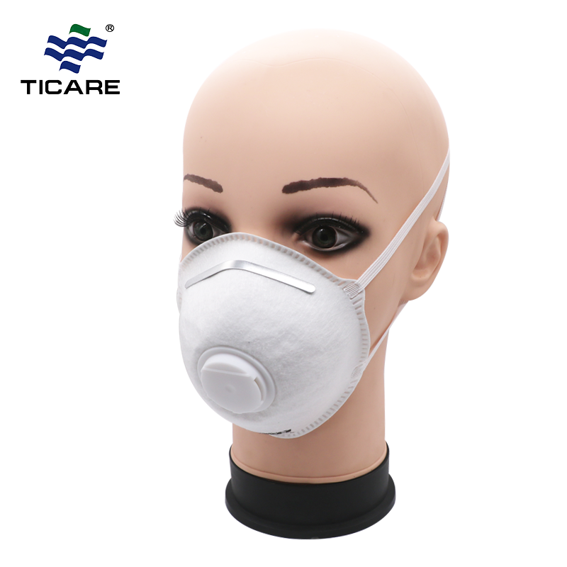 Masque anti-poussière anti-pollution Earloop N95 avec valve ou sans
