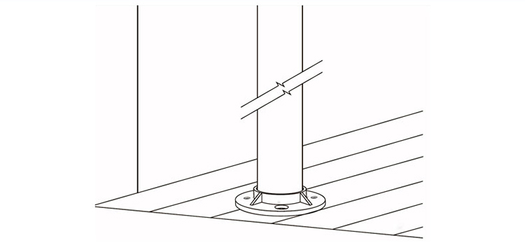 Brides de garde-corps en acier inoxydable