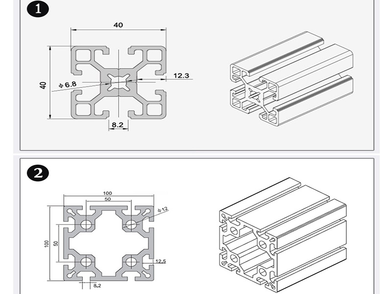 profilé en aluminium extrudé