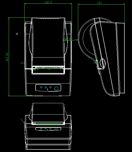 Imprimante thermique d'étiquettes de bureau YCP-58L