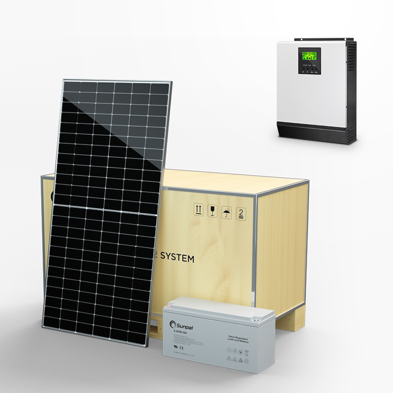Panneau solaire 5KW maison hors prix du système photovoltaïque solaire de réseau avec batterie de secours
