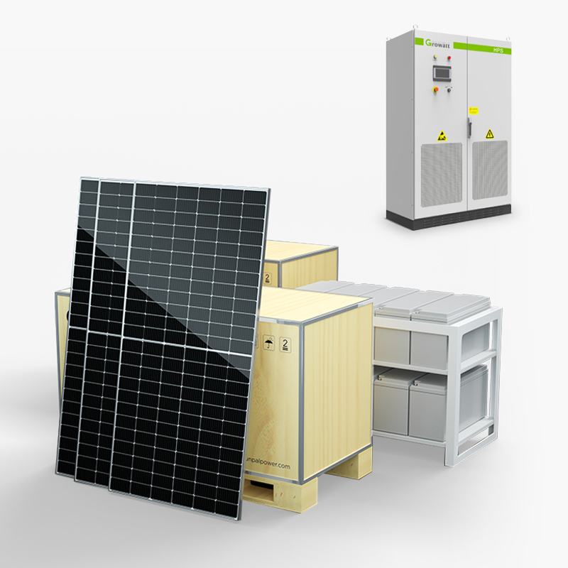 Système de stockage d'énergie solaire hybride commercial complet
