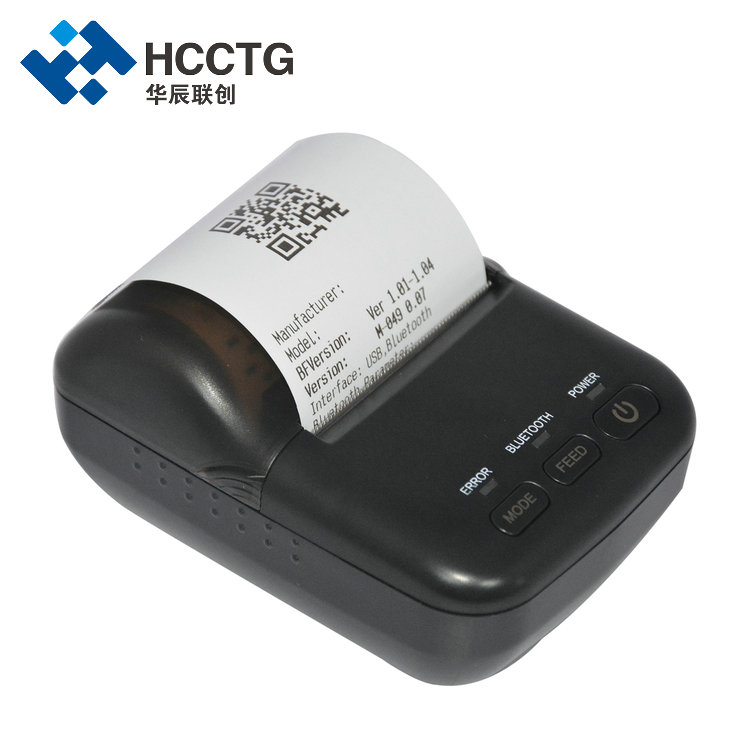 Imprimante thermique de code-barres portable USB Bluetooth 58 mm HCC-T12
